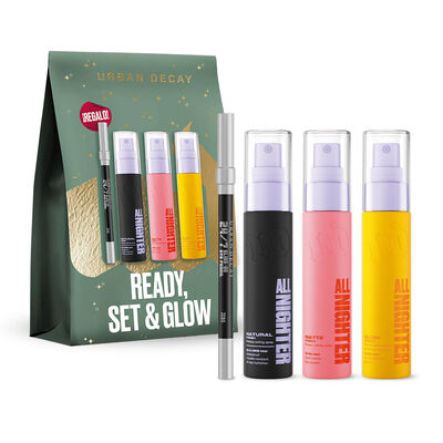 READY, SET, GLOW MAKEUP SET (SET DE SPRAYS FIJADORES)